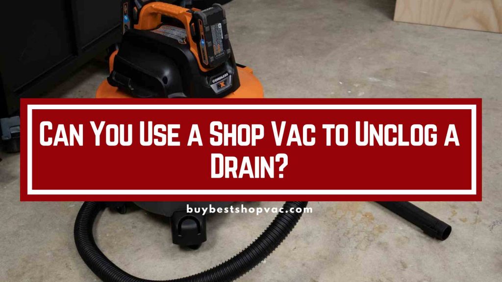 Can You Use A Shop Vac To Unclog A Drain The Detailed Guide Buy Best Shop Vac