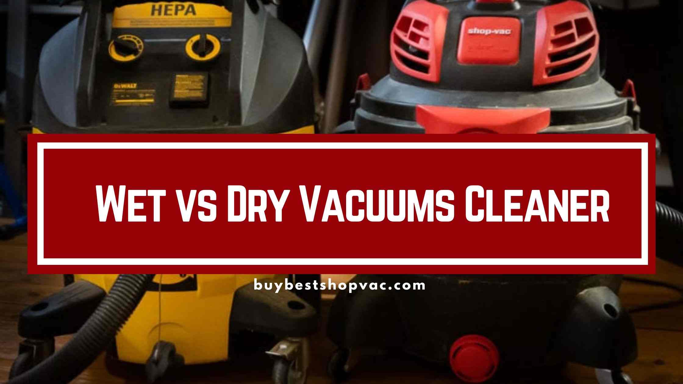 Wet vs Dry Vacuums Cleaner | Which One Should You Buy?
